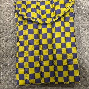 BAGGU Blue and green Checkered Laptop Sleeve 13/14”